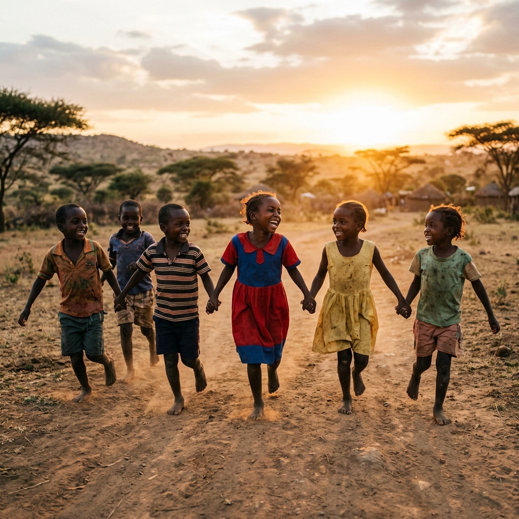 Happy Kenyan Children